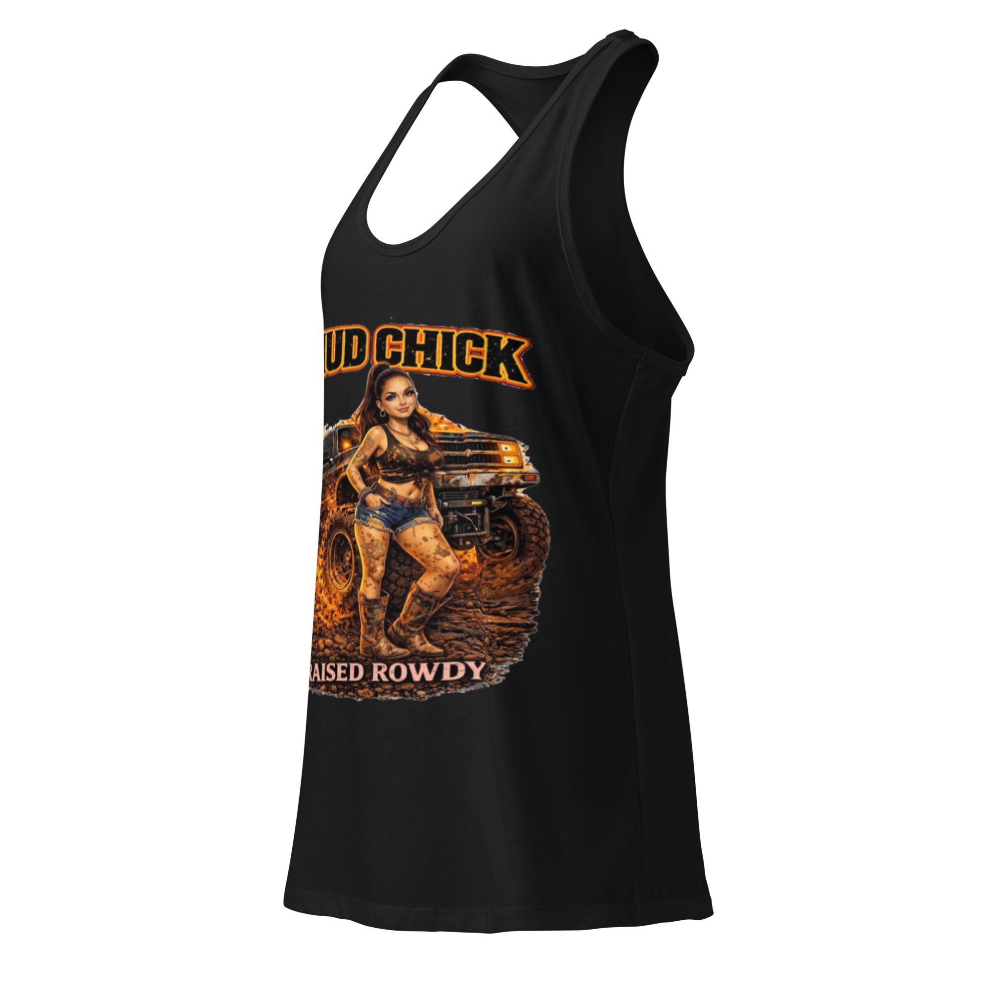 Women’s neon mud chick tank top by HoodNeck