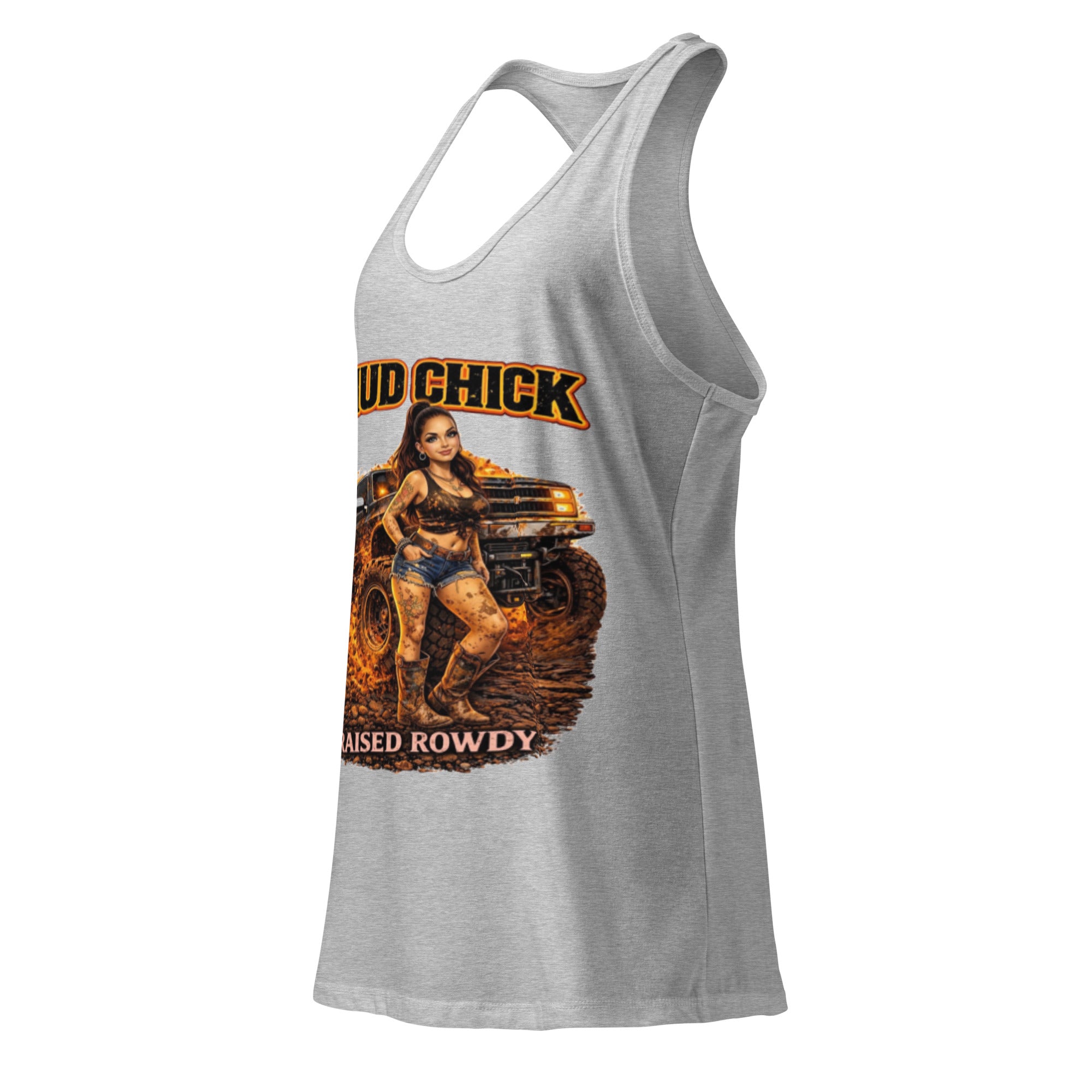 Women’s neon mud chick tank top by HoodNeck