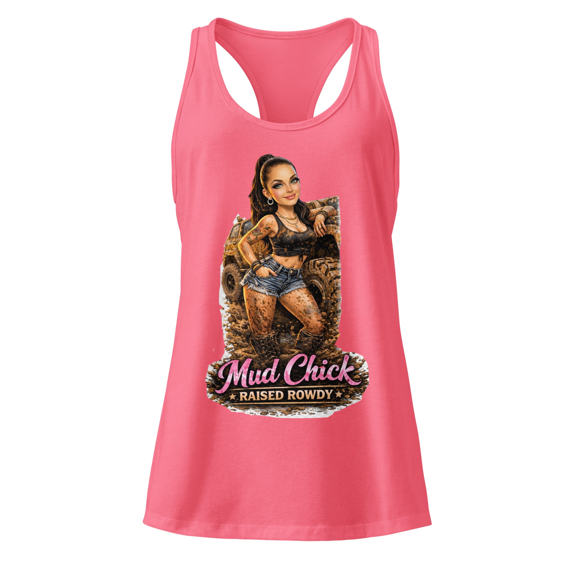 Women’s mud chick tank top by HoodNeck