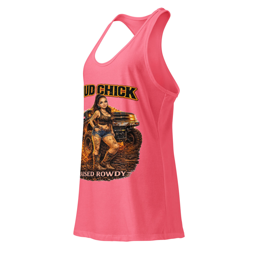 Women’s neon mud chick tank top by HoodNeck