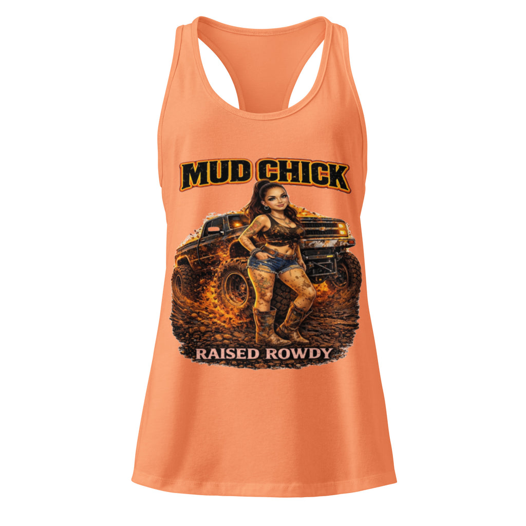 Women’s neon mud chick tank top by HoodNeck