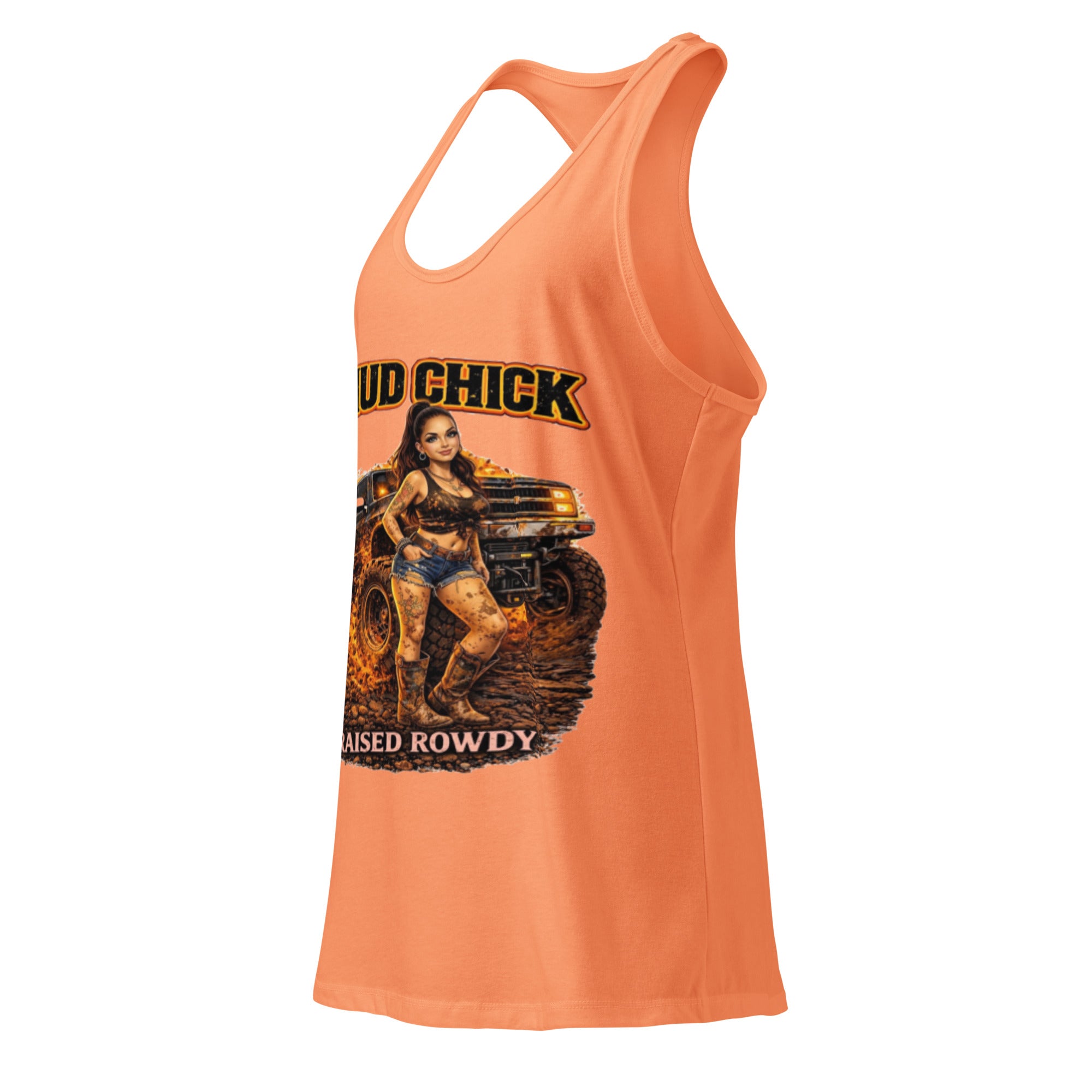 Women’s neon mud chick tank top by HoodNeck