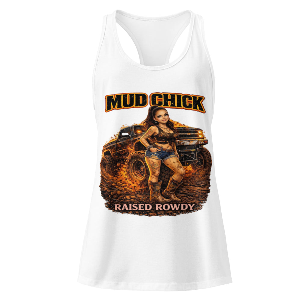 Women’s neon mud chick tank top by HoodNeck